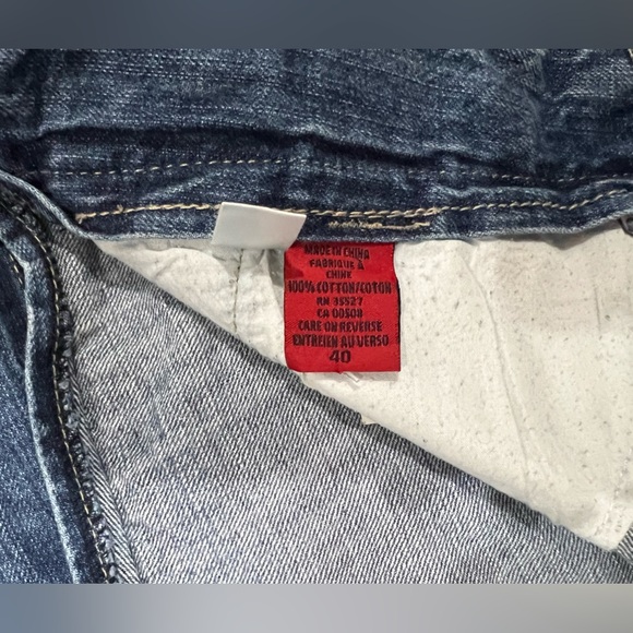 Vintage Le Jean De Marithe Francois Girbaud Jean Shorts Cargo Velcro Denim - Picture 10 of 14